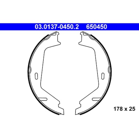 Ate E Brake Shoe Set, 650450 650450